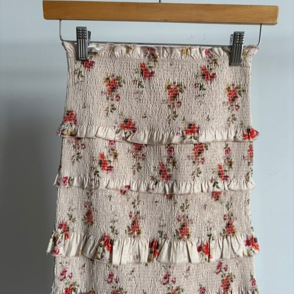 NWT V. Chapman “Linnea” Midi Skirt in Natural Dainty Floral Sz 0 - Picture 8 of 13